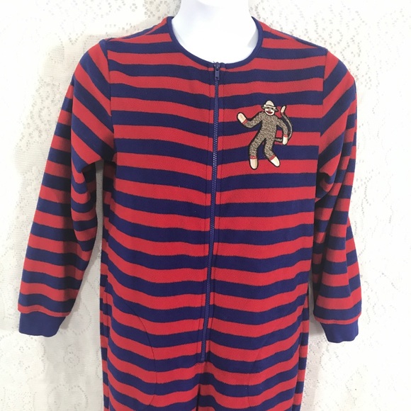 Nick & Nora Women One Piece Sock Monkey Pajamas a - Picture 2 of 10